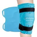 Comfytemp Flexible Knee Ice Pack Wrap, Reusable Gel Cold Pack for Knee Pain Relief, Hot & Cold Compress Therapy for Leg Injuries, Knee Replacement Surgery, Arthritis, Bruises & Sprains