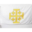 Latin Kingdom of Jerusalem Flag 3' x 5' for a pole - Catholic flags 90 x 150 cm - Banner 3x5 ft with hole - AZ FLAG