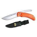 OUTDOOR EDGE SwingBlaze - Two Blades in One, Rotating Skinning and Gutting Fixed Blade Hunting Knife - Includes Nylon Sheath (Orange)
