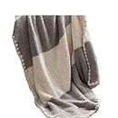 DIGJOBK Couvertures Knit Throw Blanket Super Soft Warm Blanket for Couch Lightweight Fluffy Blanket for Bed Home Decor Plaids on Sofa