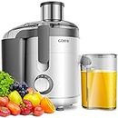 GDOR Juicer Machine 2.1, Juicer Extractor with Titanium Enhanced Cut Disc, Dual Speeds Centrifugal Juicer with 2.5" Feed Chute, for Fruits and Veggies, Anti-Drip, Includes Cleaning Brush, White