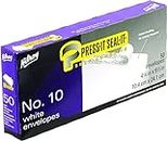 Hilroy No. 10 Press-It Seal-It Boxed Envelopes, 4-1/8 X 9-1/2-Inch, White, 50-Count (36712)