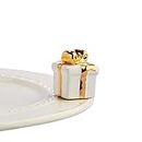 Nora Fleming A185 Mini: Golden Wishes handgemaltes Geschenk, Weiß