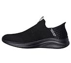 Skechers Men's Ultra Flex 3.0 Smooth Step Slip-in Loafer, Black/Black, 10