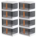 Foldable Storage Bins with Lid Collapsible Stackable Closet Organizer Containers