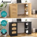 Alfordson Computer Desk Drawers Home Office Laptop PC Study Table Shelf
