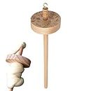 Ecoticfate Drop Spindle - Top Whorl Yarn Spin,Yarn Spinning Ergonomic Carved Design for Easy Spinning, Sewing, Weaving