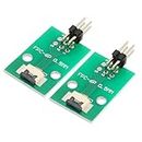 uxcell 2pcs FFC FPC Connector Board 4 Pin 0.5mm Socket to 2.54mm Double Row Right Angle Pin Header Strip Adapter, PCB Converter Board for DVD/Digital Cameras/Laptops
