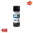 Black, Rust-Oleum American Accents 2X Ultra Cover Gloss Spray Paint 12 oz