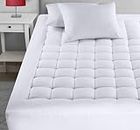 Premium Mattress Pad (Queen) - Micro Plush Ultra Soft and Overfilled Mattress Topper by Utopia Bedding