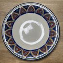 Pier 1 England Angleterre Soup Bowl/ Deep Plate Blue Red Mosaic Marrakesh 8.5"
