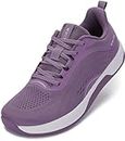 WHITIN Women's Wide Toe Box Road Running Shoe + Zero Drop, Purple, 10