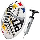 Franklin Sports NFL Pittsburgh Steelers Football - Youth Mini Football - 8.5" Football- SPACELACE Easy Grip Texture- Perfect for Kids !