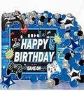 Theme My Party Gaming Theme Party Supplies Video Game Birthday Decorations Set for Boys Gaming Backdrop and Foil Balloons Kit and Latex Balloons (Decoration Kit 7)