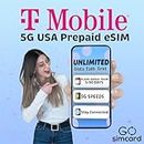 T-Mobile eSIM USA (1 Month) | 5G/4G LTE Unlimited High Speed Data | Unlimited Calls & Texts (US Mainland/Hawaii) Prepaid Unlimited Data eSIM