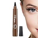 SWOPPLY Eyebrow Tattoo Pen Micro-Forked Brushes 4D Microblading Eyebrow Pencil Waterproof Fork Tip Brow Pencil Durable Professional Fine Sketch Liquid Eyebrow Pencil Eyebrows Color and Shape
