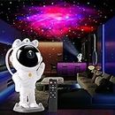 Proyector Estrellas Astronauta，Galaxy Projector Starry Night Light，con Temporizador, Mando a Distancia y 360° Rotación Lampara Proyector Galaxia Techo de Dormitorio，Regalos Para Niños y Adultos