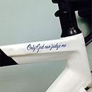 ISEE 360 Only God Can Judge Me Bicycle Frame Sticker Fixed Gear Frame Graphic Decal for 2 Sides (Blue)