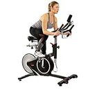 Sunny Health & Fitness Magnetic Rear Belt Drive Indoor Cycling Exercise Bike with RPM Cadence Sensor - SF-B1709, Black