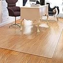 Tapis protège-Sol Wood Floor Carpet, Office Desk Chair Clear Protector Rugs, Home Stairs Corridor Kitchen Transparent Floor Pad, 80/100/120/140cm Wide ( Color : Clear , Size : 100x300cm/3ftx10ft )