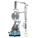 New Kits de 2000 ml Cristalería de laboratorio aparato de destilación de vapor aceite esencial purificador de agua Destilador W/estufa caliente Graham condensador