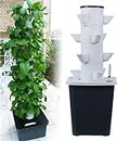 Hydroponics Growing System Vertical Tower | Automated Aeroponics Indoor Tower Garden with LED Grow Lights - Aquaponics Growing Kits Herb Garden by Nutrabinns -20holes