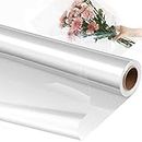 Cellophane Wrap Roll 40cm Wide by 30m Long, Food Safe Clear Plastic Wrapping Paper for Gift Baskets, Flowers, Arts & Crafts, Snacks and Treats (Clear)