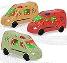 Zest 4 Toyz Bump and Go Toy for Kids Logistic Van with Flashing Lights and Realistic Sounds with Sirens & Universal Wheel(Design as per Stock) Pack of 1