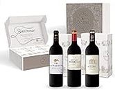 Coffret Cadeau - Vin Rouge - Prix Plaisir Vin de Bordeaux – Cru la Maqueline – Château Hourtou – Château Malbec - 3x75cl