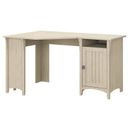 Scranton & Co Furniture Salinas 55W Corner Desk with Storage in Antique White