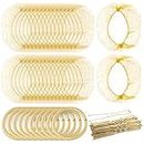 30pcs Blonde Invisible Hair Nets with 40pcs Hair Pins & 10pcs Hair Bands, Teenitor Elastic Edge Mesh Hair Nets for Bun in Individual Package, Gold U Shape Bobby Pins for Ballet Dancers Nurse Women
