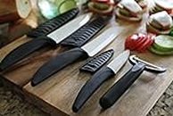 Miracle Blade IV World Class Professional Series White Ceramic 7-piece Knife Set with Protective Blade Covers
