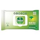 Dettol Germ Protection Wet Wipes for Skin & Surfaces, Original - 80 Count|| Moisture-Lock Lid