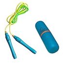 Wildbase Adjustable Fitness Speed Jump Rope for Women w/Case - Exercise High RPM Skipping Rope for Adults & Kids - Use for Workouts - Boxing Training - Skipping Rope for Fitness - Gym - Blue Color