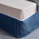 New Premium Quality PolyCotton Bed Skirt Bed Valance Corrugated pattern 6 colour