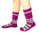 Hand Knitted Pure Woolen Unisex traditional kullu wool socks made with best woolen in market Maroon color