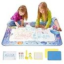 BEEYEO Aqua Magic Doodle Mat, 40 X 31 Inches Reusable Large Painting Writing Color Doodle Mat, Water Drawing Mat Toys for 2+ Years Old