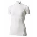 YONEX STBF1503 Women's High Neck Short Sleeve Tennis Shirt, White, XO