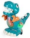 FunBlast Dinosaur Toys for Boys – 360 Degree Rotating Dinosaur Toy with Music and Light Projection, Dinosaur with Walking/Dancing Interactive Toys for 3 4 5 6 Years Old Boys Girls Kids (Green)