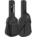 GLEAM Guitar Gig Bag - 5mm Sponge Padding Fit 39-41 Inch Guitar Waterproof Black