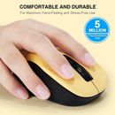 2.4GHz Wireless Optical Mouse Mice USB Receiver For PC Laptop Computer Yellow