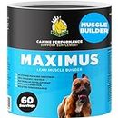 ProDog Maximus Performance Supplement For Dogs - 60 Servings | Targets Lean Muscle Growth | Superior Health, Strength, Speed, Conditioning & Vitality | 58% Protein Per Scoop | For All Dogs
