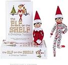 Elf on the Shelf Scout Girl(Blue Eyed Girl) with Claus Couture Collection Wonderland Onesie, Blue