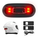 JAGASOL Bike Helmet LED Tail Light, Motorcycle Helmet LED Tail Light, Night Riding Safety Warning Light, Rechargeable Battery & IPX6 Waterproof, 4 LED Lights