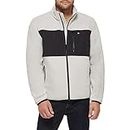 Tommy Hilfiger Men's Polar Fleece Zip Front Jacket, Ice Combo, Ice Combo, XX-Large