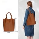 Women's Genuine Leather Tote Hobo Shoulder Bag Handbag School Business Bag