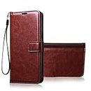 Frazil Vintage Stylish PU Leather Kickstand Premium Wallet Flip Case Cover with [ Stand View & Card Holder Option ] for Apple iPhone 6+ Plus/ 6S+ Plus (Brown)