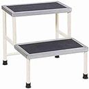 PAERIK INDIA Bed Side Foot Step Stool Double with Anti Slippery Metal Coating Top Medical Furniture for Hospital/Clinic/Nursing Home and Domestic Use