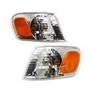 For 2001 2002 Toyota Corolla Pair Driver and Passenger Side Turn Signal/Side Marker Light With Bulbs Included TO2530137 TO2531137 | 81520-02070 81510-02070 ;