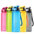 Glass Water Bottle Outdoor Sport Portable Plastic Water Bottle Travel Pink Big Camping Drinking Water Bottle Clear Botella Agua Waterbottle BW50SH Water Glasses (Color : 650ml, Size : Green)